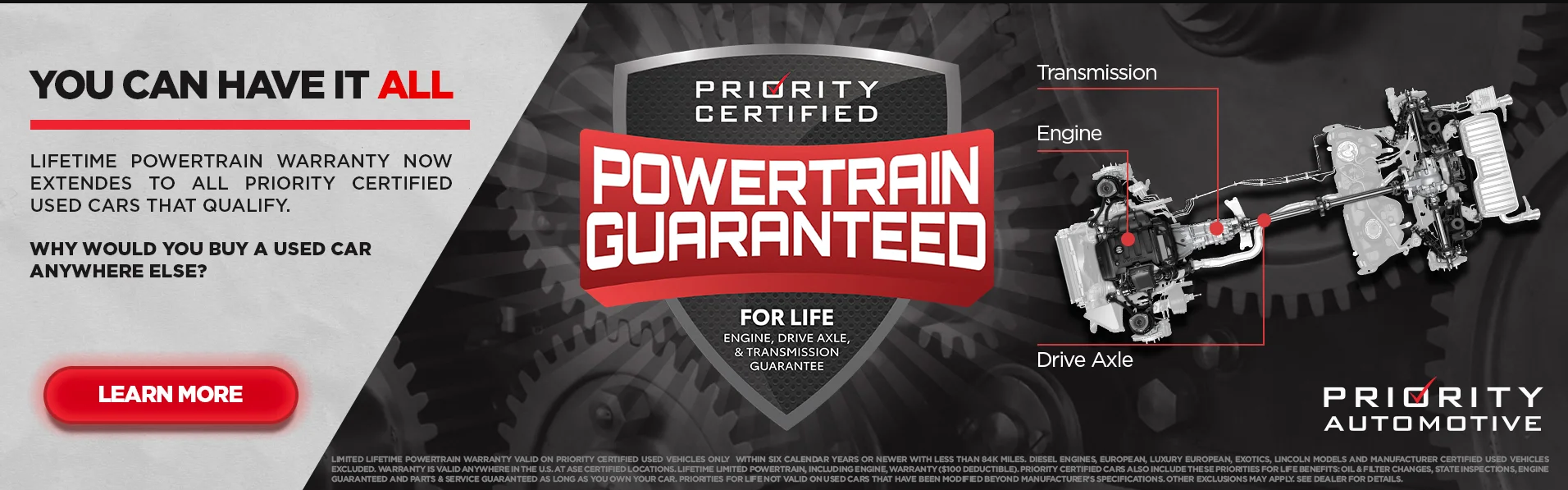 Priority Toyota Lifetime Powertrain Guarantee